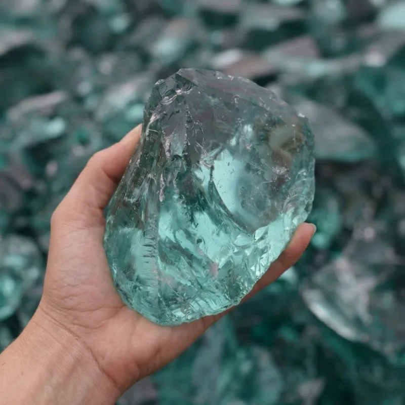 Szkło ogrodowe turkusowe