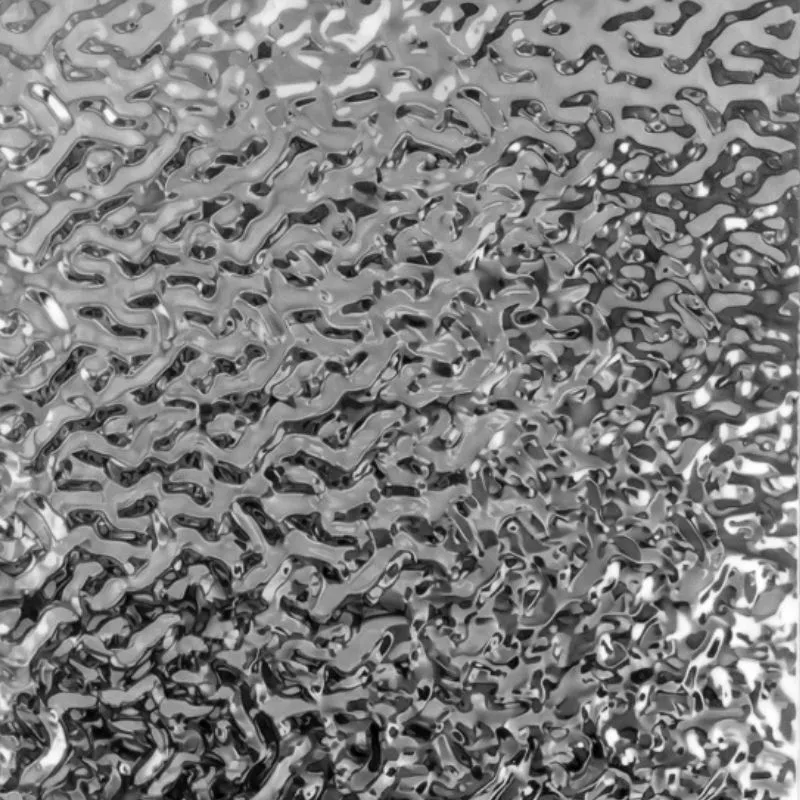 Płyty ścienne wielkoformatowe srebrne stal nierdzewna